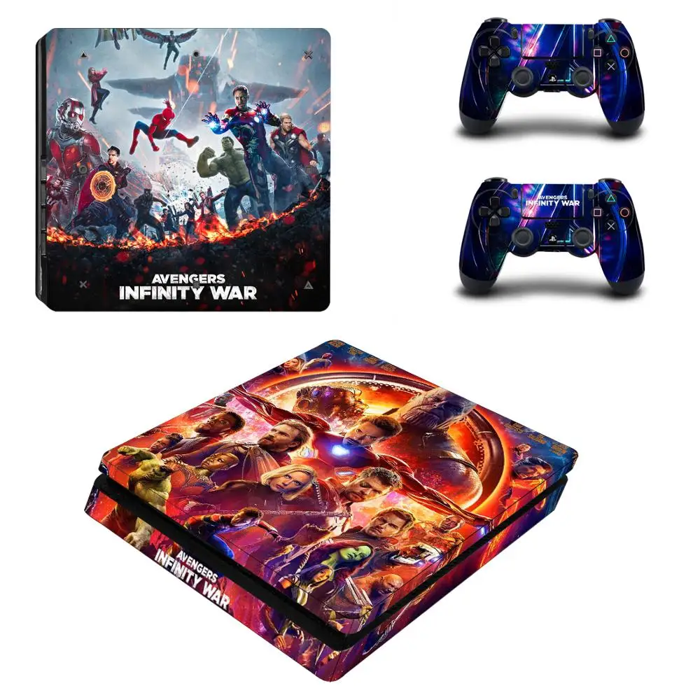 Мстители Бесконечность войны полное покрытие лицевые панели PS4 тонкий стикер