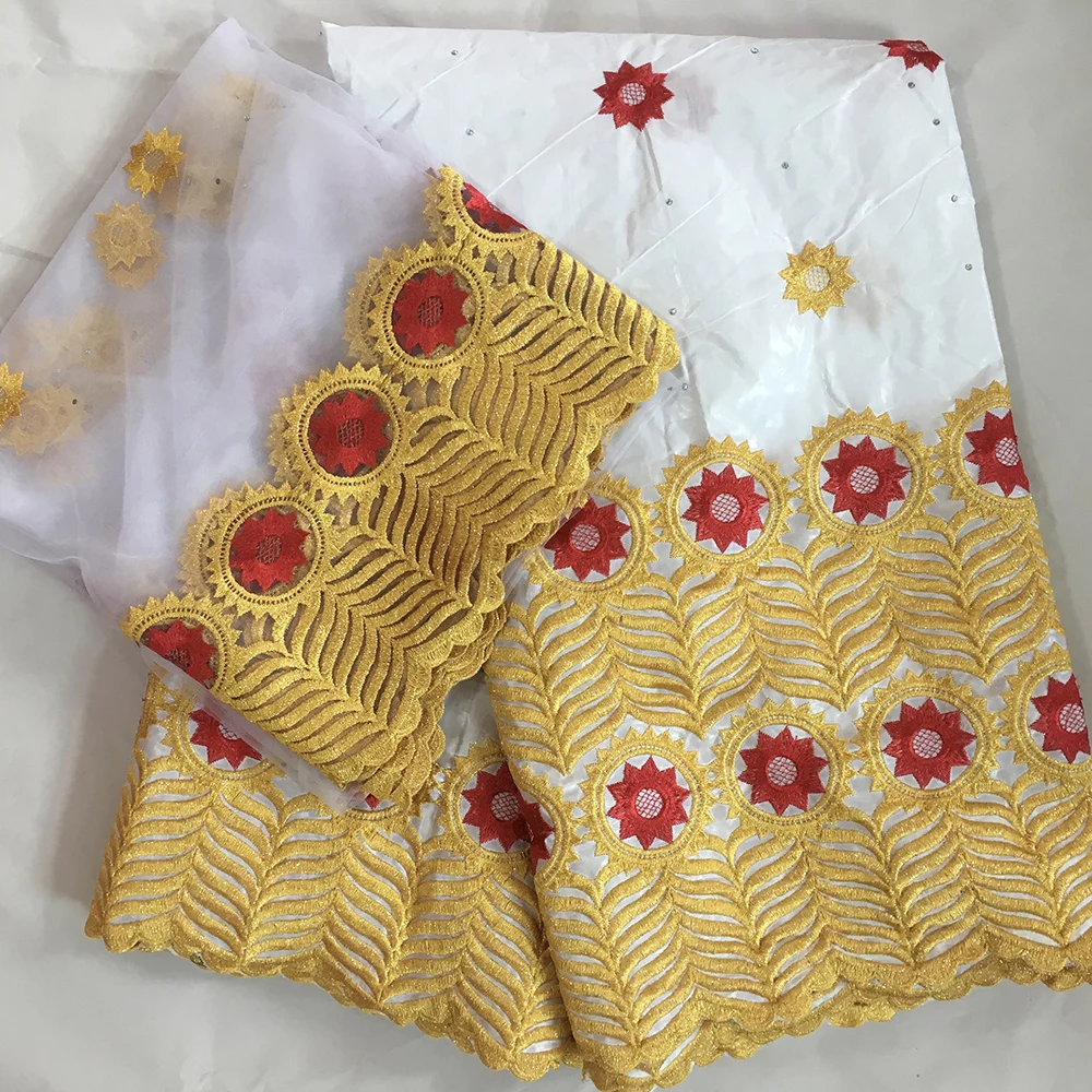 Новое поступление базин богатый 5 цветов африканская кружевная ткань тюль