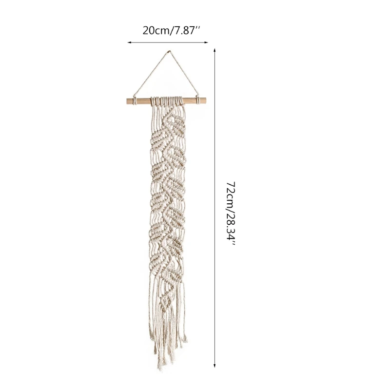 

Nordic Macrame Hand Woven Tapestry Boho Wall Hanging Room Ornaments Crafts Geometric Art Living Room Home Backdrop Decoration
