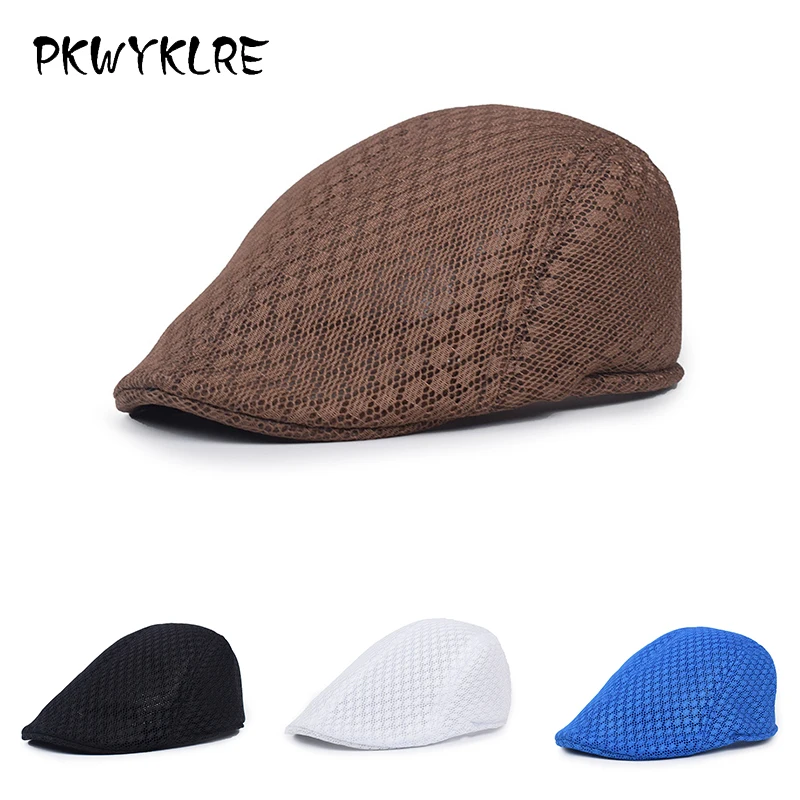 

Summer mesh senior hat men's breathable mesh beret spring and autumn wild middle-aged and elderly outdoor shade beret