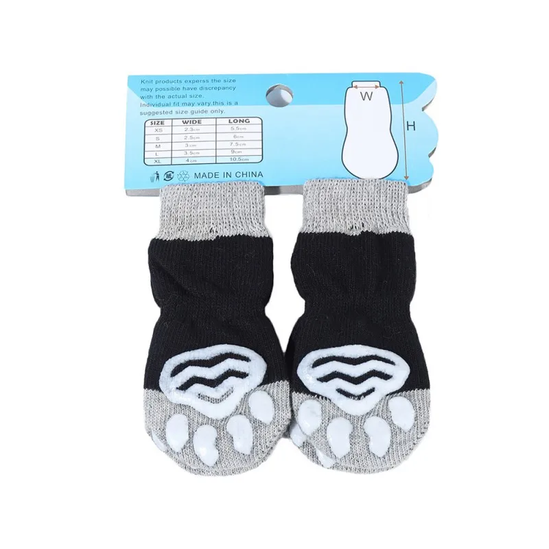 

Hot Pet Cats And Dogs Indoor Car Scratch-Proof Cotton Socks 4 Sets Pet Dog shoes Waterproof Anti-slip boots puppy cat socks