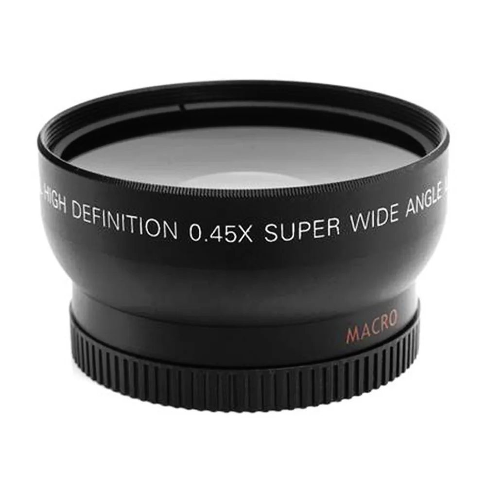 

Wide Angle Macro Lens Hood Wide-Angle Standard 52mm 0.45 x Black Super Wide Angle For Canon Nikon D3200 D3100 D5200 D5100