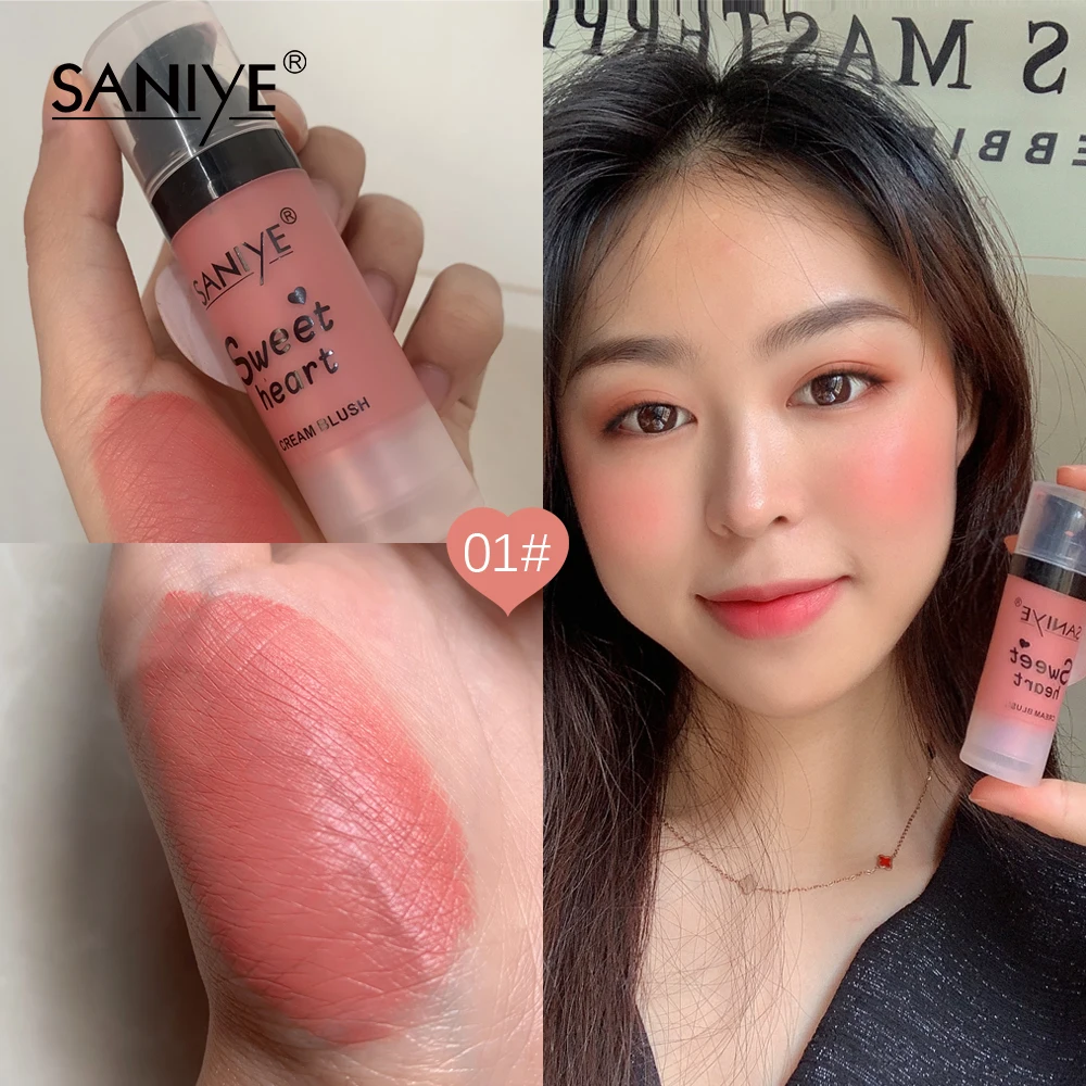 Жидкие румяна для лица SANIYE матовые Кремовые нюдовый макияж щек розовые косметика