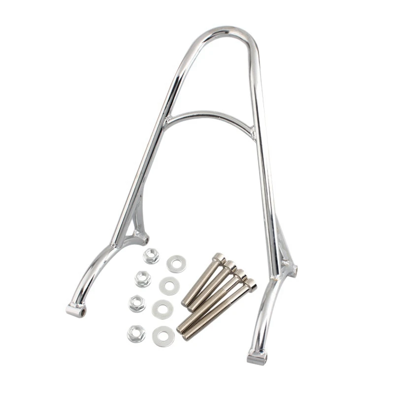 

Motorcycle Silver Rear Passenger Backrest Bar for XL883 1200 48 72 2004-2013