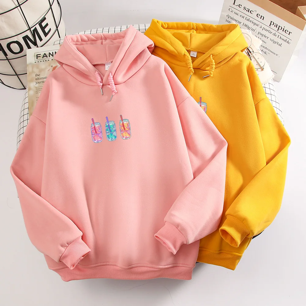 Cartoon Hoodie Women Oversize Clothes Harajuku Hoodie Best Friend Sweatshirt Casual Pullover Tracksuit Cute Sweetshirt for Girls