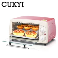 cukyi 12l electric oven intelligent temperature control kitchen appliance with removable crumbs tray cake pizza baking machine