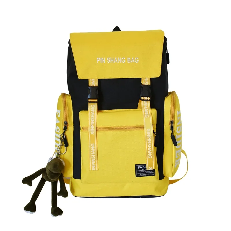 

Корейский стиль Новый Популярный Большой Вместительный модный рюкзак из ткани Оксфорд Мужская и Женская Студенческая сумка трендовый рюкз...