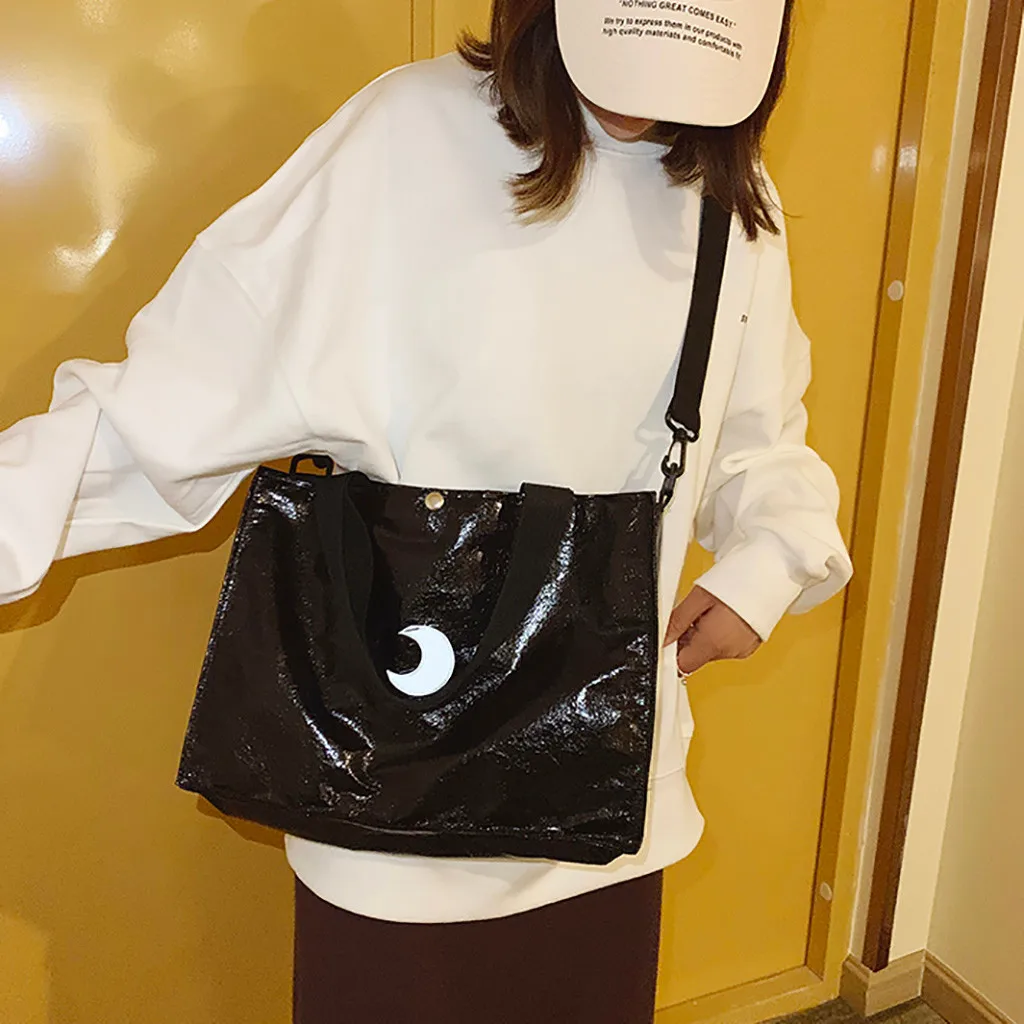 

Maison Fabre 2019 New Women Fashion Nylon Moon Reflective Purse Hasp Shoulder Messenger Casual Bags Mobile Phone Bag