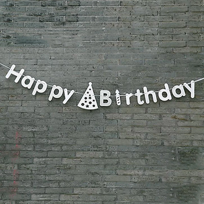 Креативный праздничный баннер с надписью Happy Birthday Висячие Вечерние Декорации