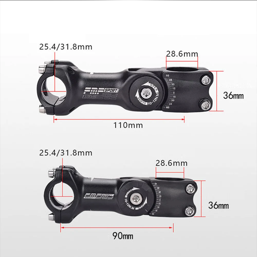 

Mountain Bike Adjustable Stem Adjustable Angle Stem Stem 25.4/31.8 Stem Raiser Stem Folding Bike Stem