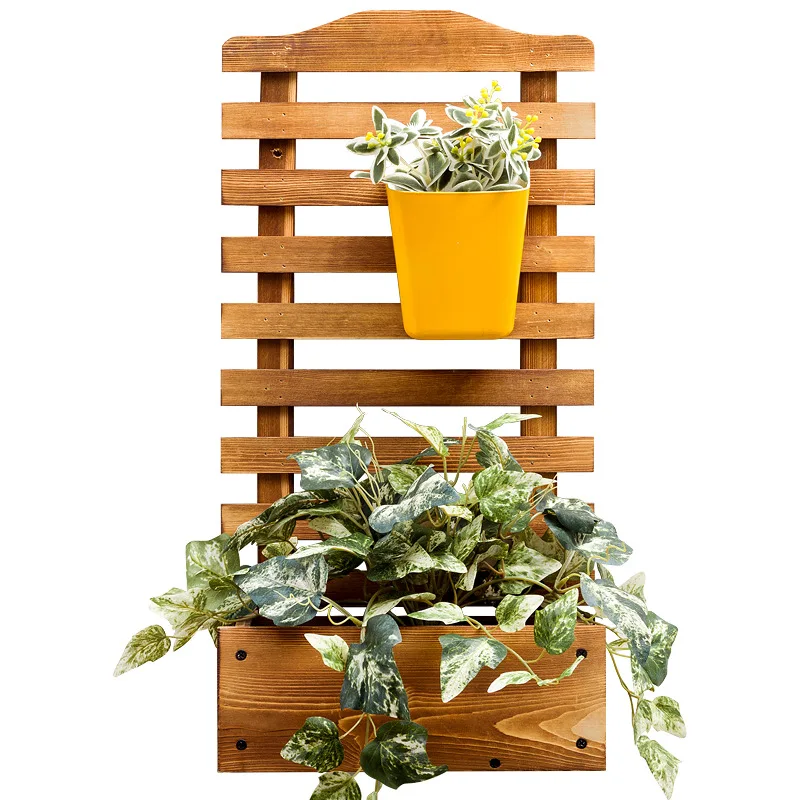 

Wall-mounted Flower Shelf Solid Wood Floor Indoor Multi-storey Balcony Living Room Fleshy Flower Pot Special Space Saving