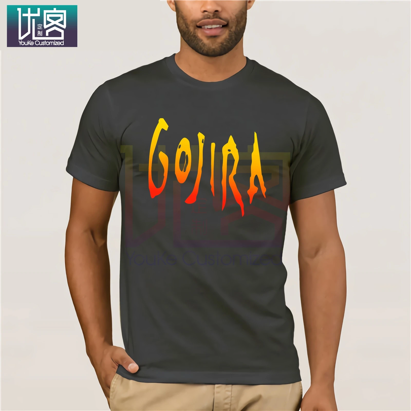 Футболка Gojira одежда популярная футболка футболки с круглым вырезом из 100% хлопка