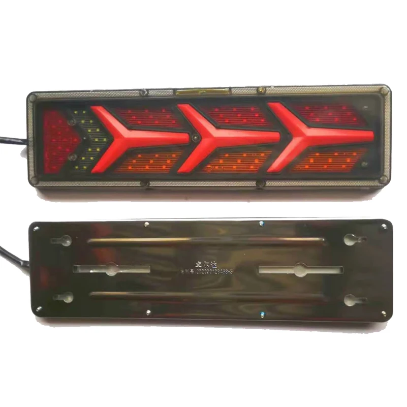 

2pcs Tractor Tail Lights 12V 24V Trailer Truck Sequential Turn Signal Reverse Brake Led Lamp Boat Vehicles Lorry Rear Taillight