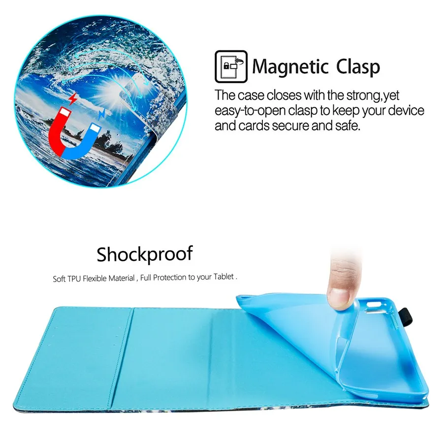 3D кот Тигр PU кожаный чехол для Samsung Galaxy Tab S6 10 5 2019 SM T865 T860 защитный планшета +
