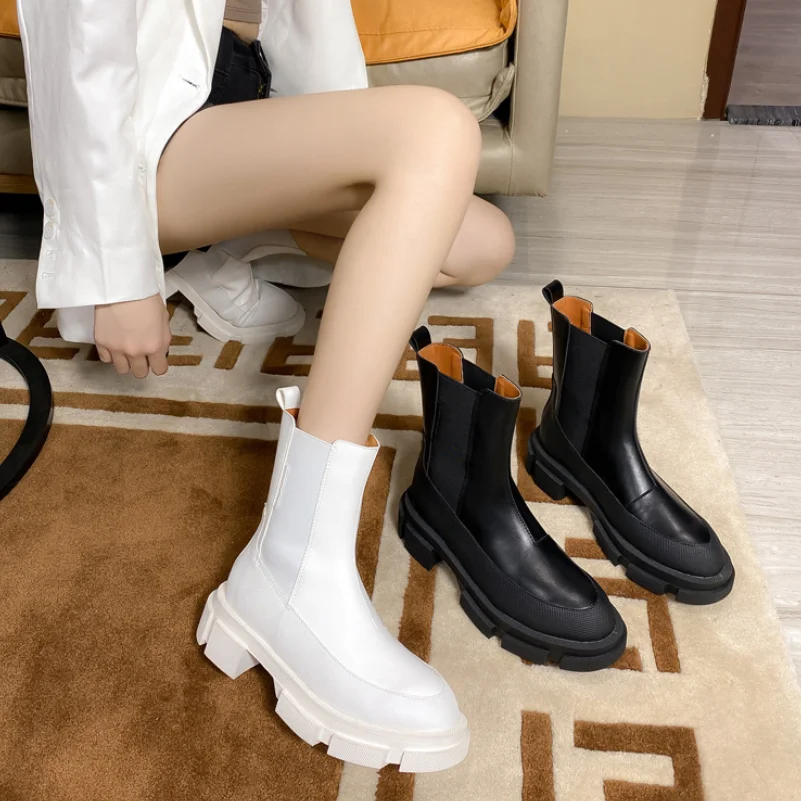 

Women Boots Fashion Platform Warm High Heel Winter Shoes Tenis Feminino Women's Boots Martin Boots Woman Casual Footwear