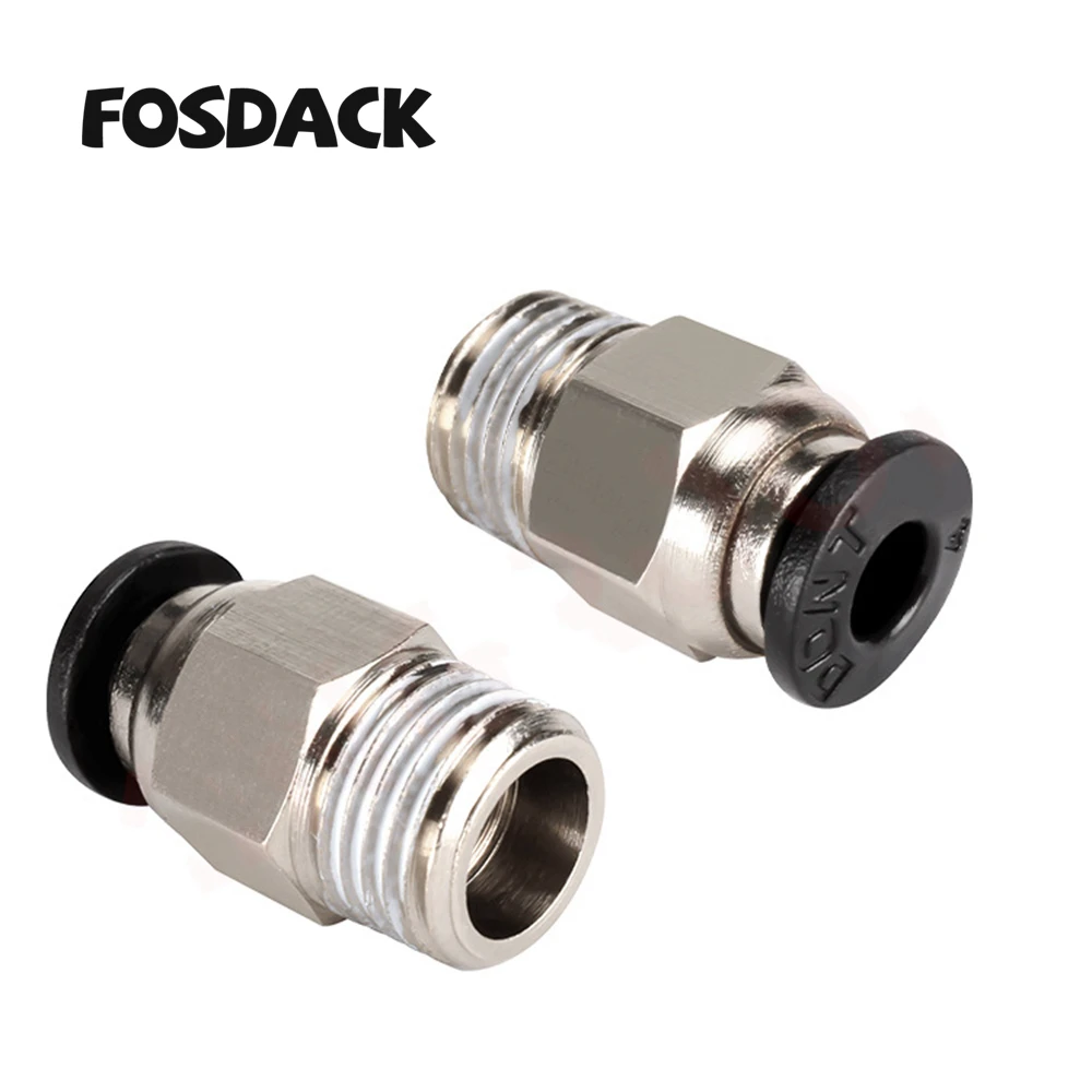 5 шт. PC4 M10 прямые пневматические соединители подходит Боуден фторопластовая