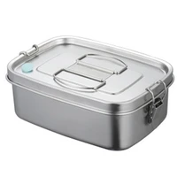 food container sandwich bento dinnerware stainless steel for kids adults 2 layers lunch box school office kitchen sealed storage