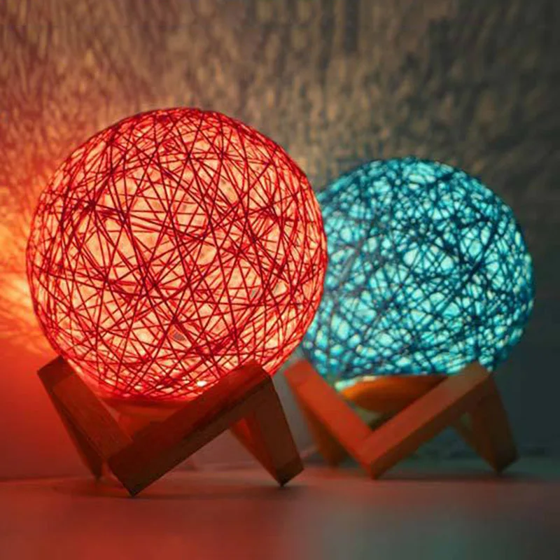 Звуковое управление Лунная лампа Ночной светильник 3D принт лунный светодиодный