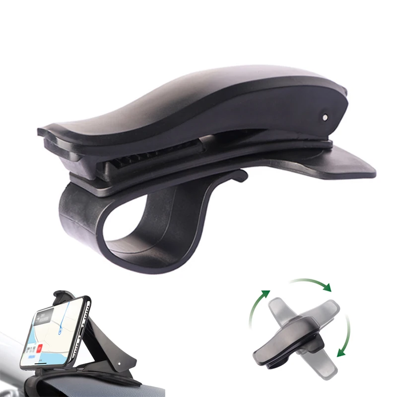 Dashboard Clip Mount Car Phone Holder 360 Rotation Stand stable durable Auto Bracket for xiaomi huawei iPhone