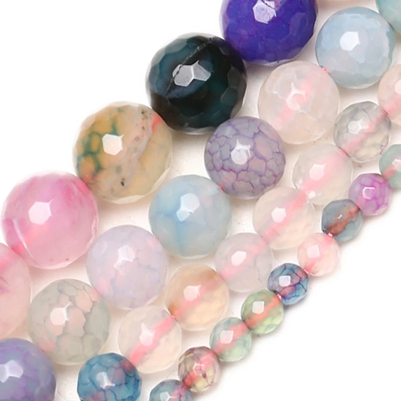 Оптовая продажа граненых розовых огненных бусин из натурального камня Агаты