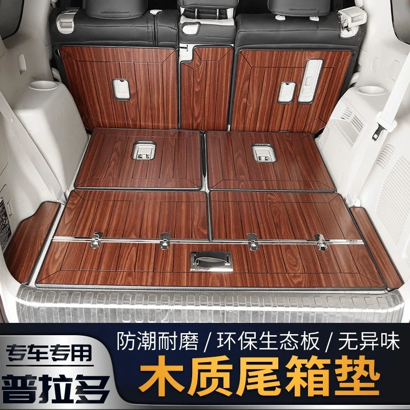 

Для TOYOTA Land Cruiser Prado 2010-2020, деревянная подкладка для багажника, деревянный пол, тиковый пол 2700, подкладка для багажника, модификация 7 сидений