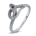 bamoer кольцо из серебра 925 пробы,личность ретро-змея с цирконом,женское кольцо,изящное ювелирное украшение для свадьбы, вечеринки, подарки