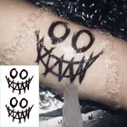 1 шт. черный блок клоун Временные татуировки-наклейки для мужчин женский боди-арт рука Талия поддельные татуировки Водонепроницаемый палец для боди-арта для макияжа искусства