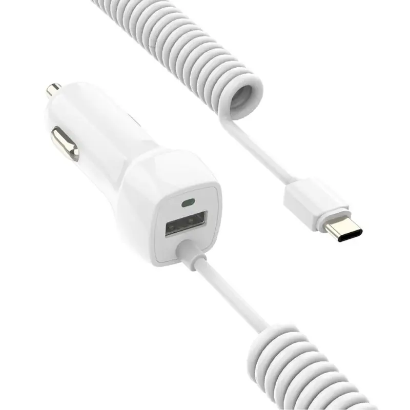 Автомобильное зарядное устройство USB для смартфона с зарядным кабелем типа C samsung