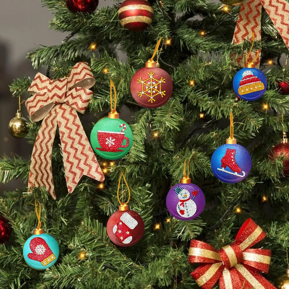 

10pcs DIY Resin Painting Special Shape Christmas Tree Pendants Handmade Decoration Holiday Crafts Cross Stitch Sewing