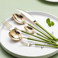 travel retro nordic cutlery set metal knife and fork set portable stainless steel eco friendly sztucce zestaw tableware bk50dc
