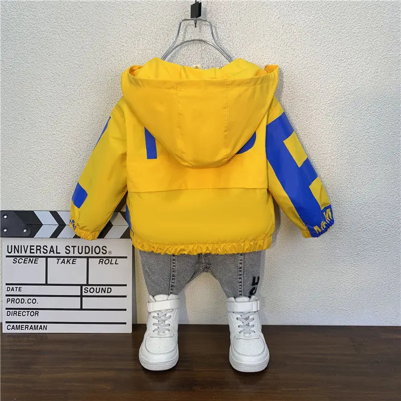 Детская бейсбольная куртка с надписью на весну и осень |