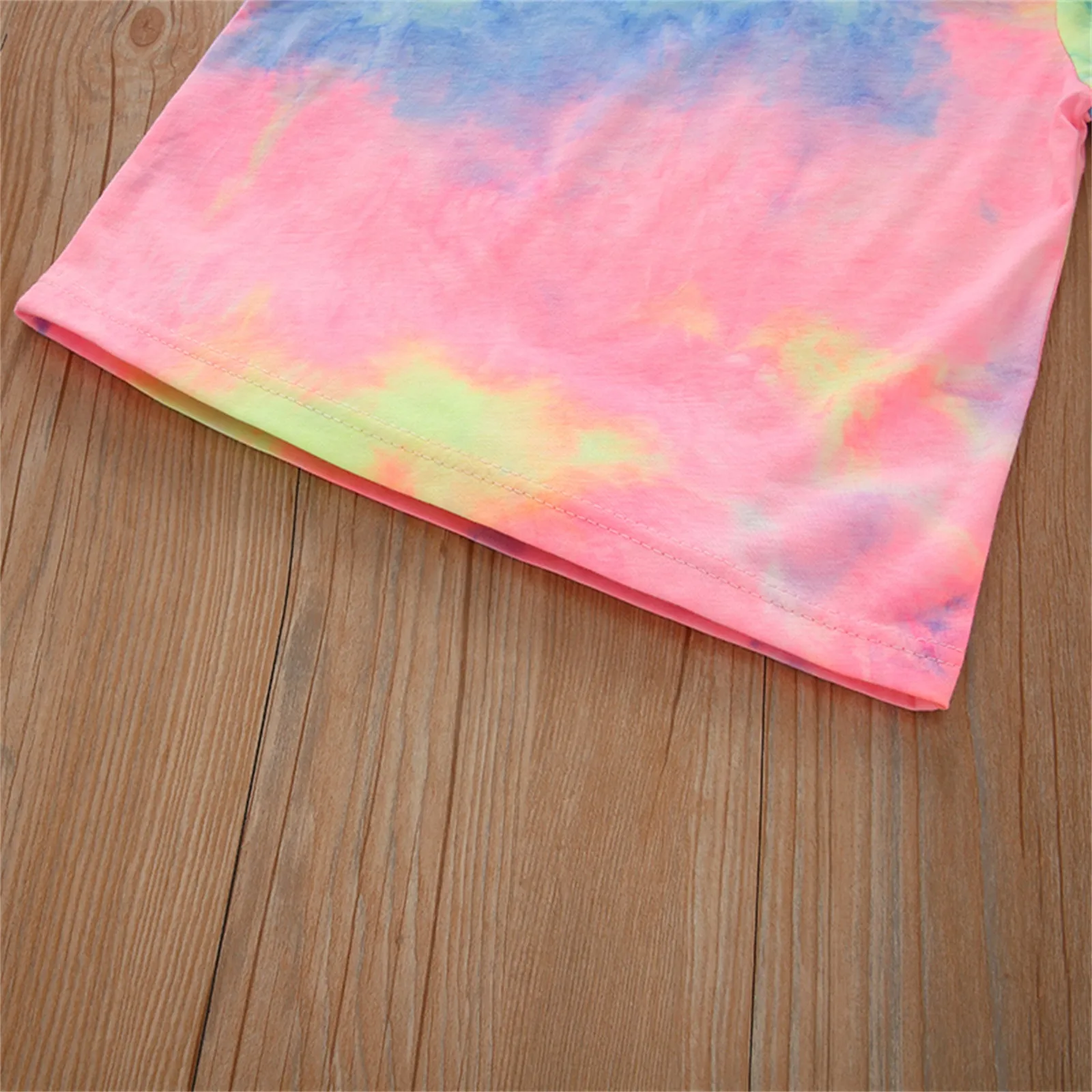 

Baby Girls Clothes Toddler Kids Summer Cute Tie-dye Printed Short-sleeved Clothes Set For Baby