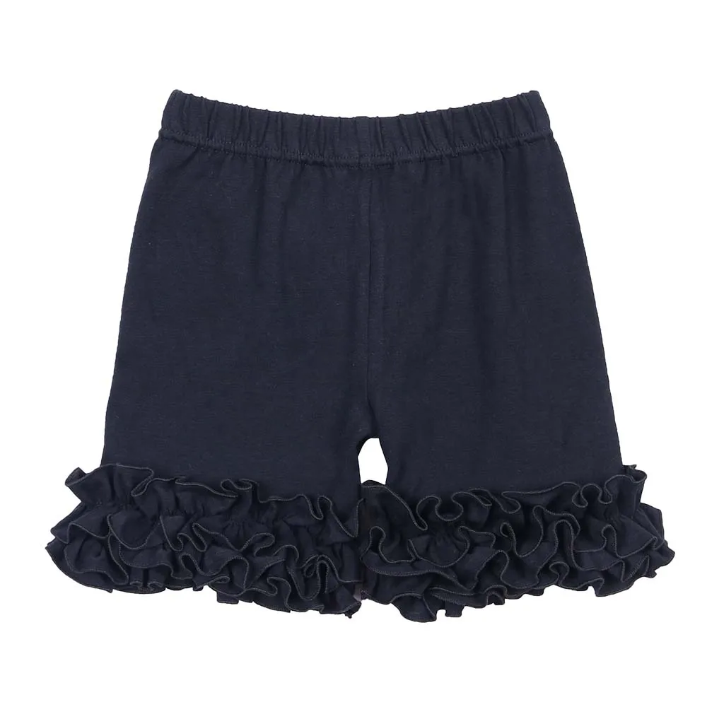 black MUDBALA/Одежда для маленьких детей; хлопковые короткие шорты для девочек; шорты с оборками для маленьких девочек - Цвет: black