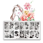 Beautybigbang штамповочная пластина для ногтей DIY текстура 005 Цветочное дерево девушка природа шаблон для дизайна ногтей маникюрный Шаблон трафарет инструмент