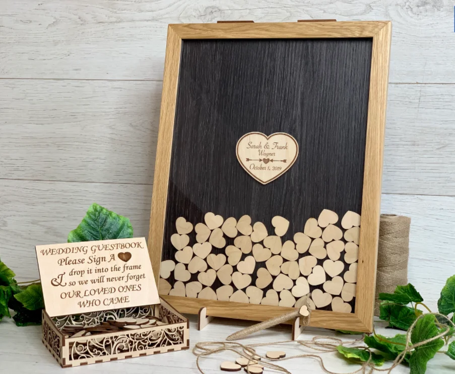 Оригинальная деревянная свадебная фотография 3D Альтернативная для свадьбы