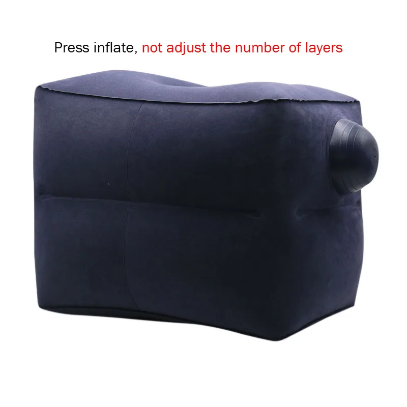 2 layers blue Новинка, надувная подушка для ног для путешествий, подушка для ног, воздушная подушка для самолета, автомобиля, офиса, подушка для ног - Цвет: 2 layers blue