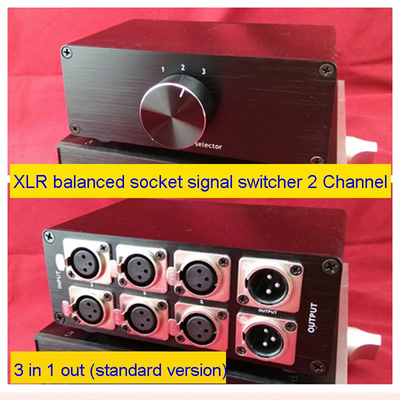 Переключатель штекера XLR сбалансированный переключатель на выбор сигнала 2