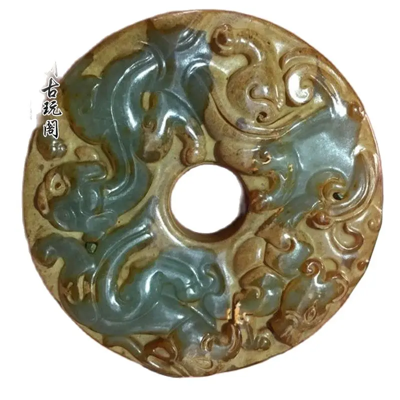 Высокая нефрита антикварные Нефритовое украшение под старину стенки воюющих
