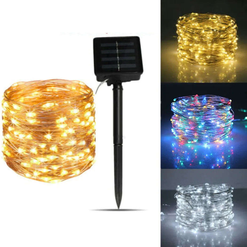 

Outdoor Solar String Lights Party Stake Waterproof Wedding Yard 100LED