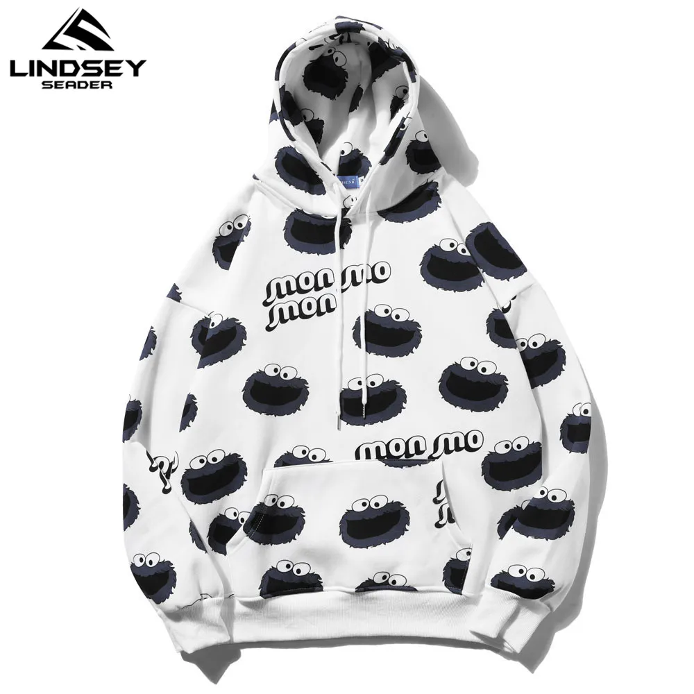 Флисовые толстовки с капюшоном в стиле Харадзюку принтом горошек кунжута