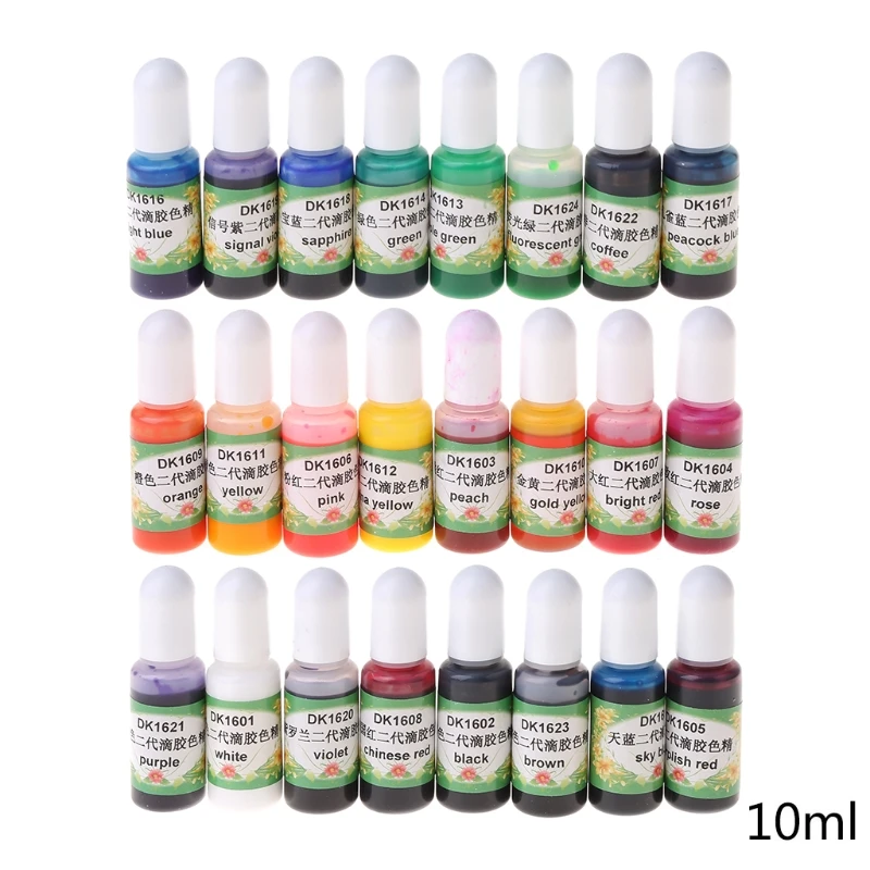 

24 Colors Crystal Epoxy Pigment UV Resin Dye DIY Jewelry Colorant Art Crafts Coloring Drying Color Mixing Liquid Decor 72XD