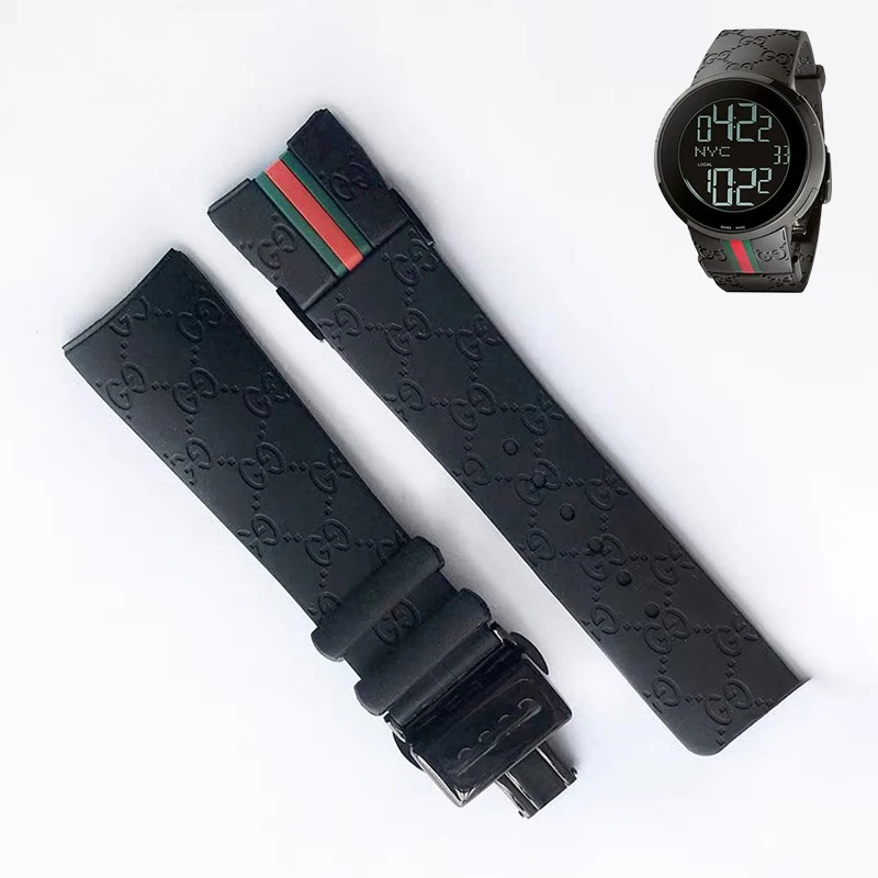 

Strap is suitable for Gucci electronic watch tape YA14207/YA114209/ YA114202/YA114222 soft bracelet clasp