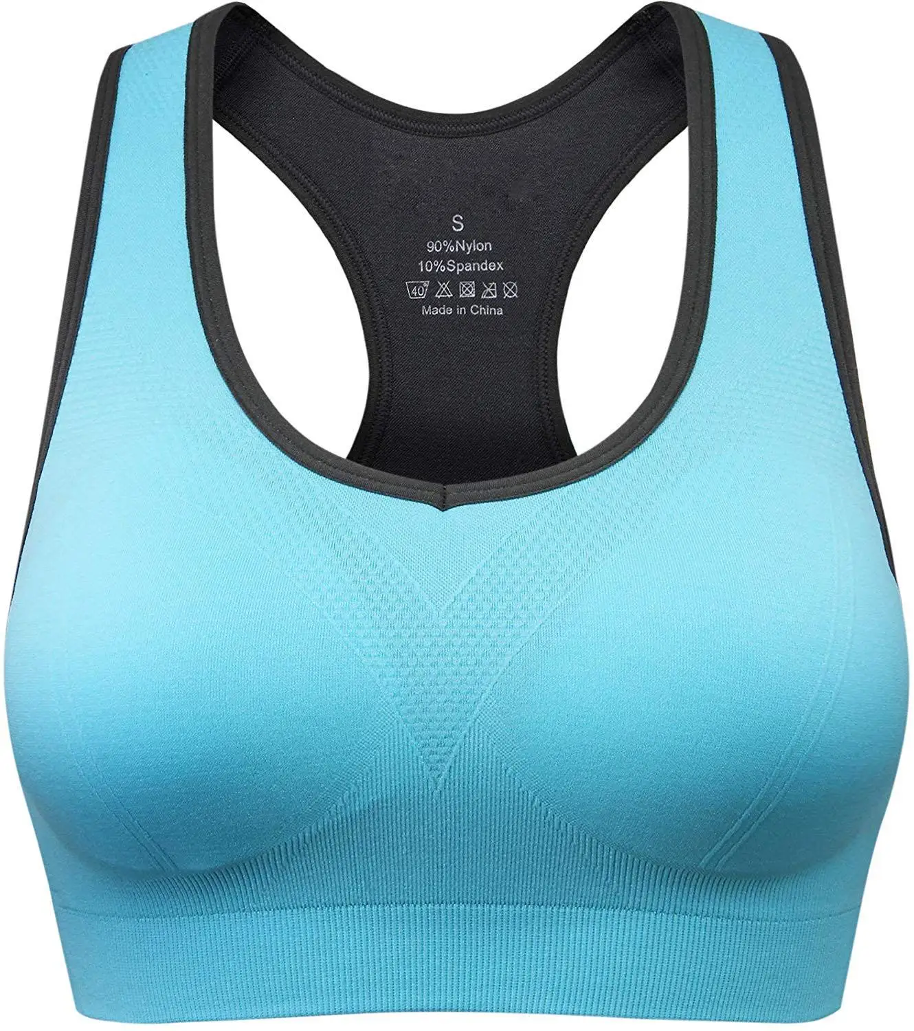 

New Women's Seamless Racerback Sports Bra High Impact Support Yoga Gym Workout Fitness