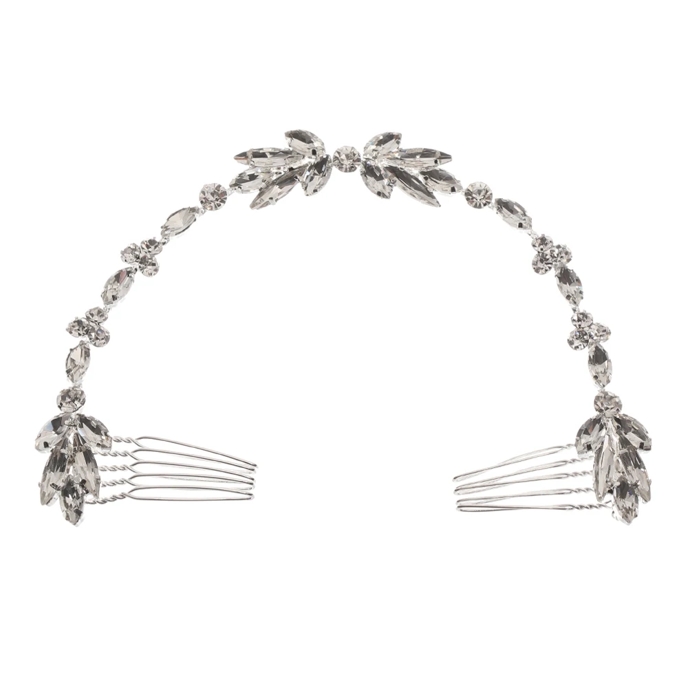 A silver 35/50/100/150CM Pearl Crystal Wedding Hair Vine Tiara Bridal Headband Fashion Hair Accessories Romantic Women Hair Jewelry - Окраска металла: A silver