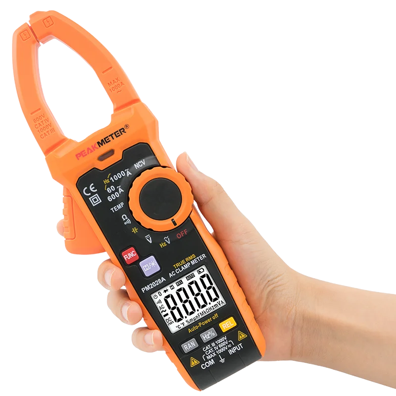 PEAKMETER PM2028A 6000 отсчетов, автоматический диапазон переменного тока, цифровые клещи, мультиметр, истинное среднеквадратичное значение, сопротивление, емкость, частота, клещи NCV (art.: 3920cd5d2ff64) - 3920cd5d2ff64