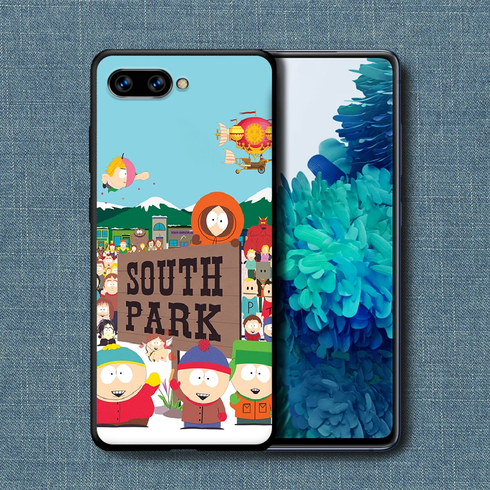

South-Park Funny Cartoon Phone Case For Huawei Honor 6A 7A 7C 8 8A 8X 9 9X 10 10i 20 Lite Pro Play black Coque 3D Cover Soft