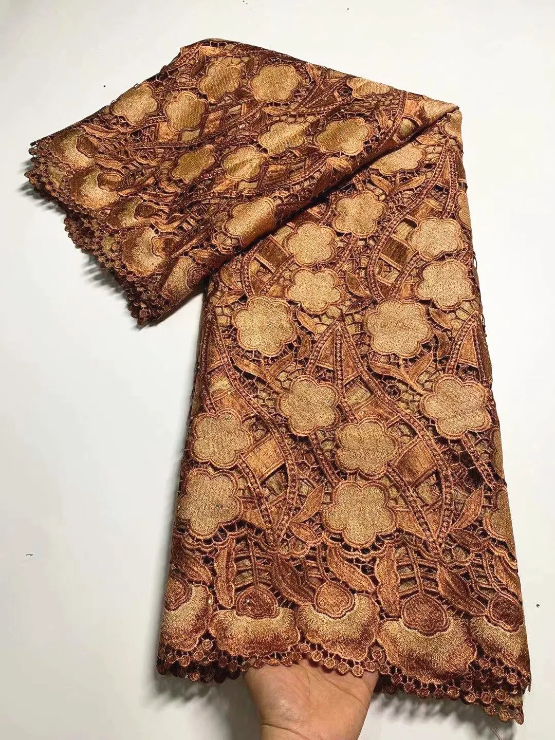 Нигерийская кружевная ткань высокого качества гипюр Африканский шнур 2021