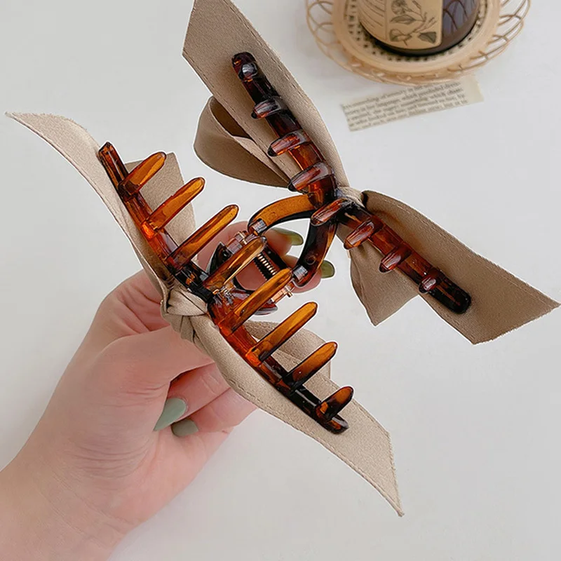 Новые женские элегантные заколки для волос с бантом девочек большие заколка