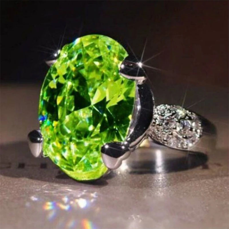 Лидер продаж роскошные женские большие белые Искусственные модные обручальные