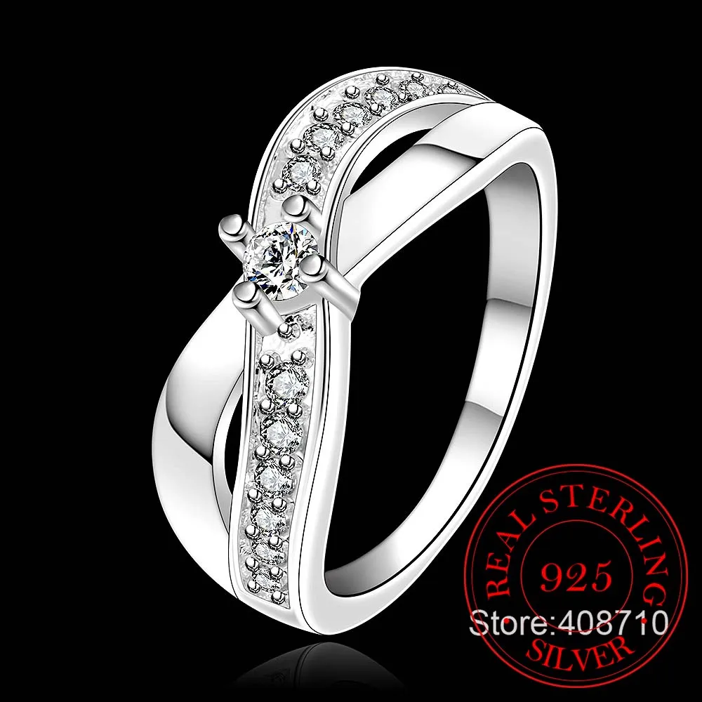 Cross поперечный Юбилей кубического циркония кольца 925 пробы Серебряные для Для